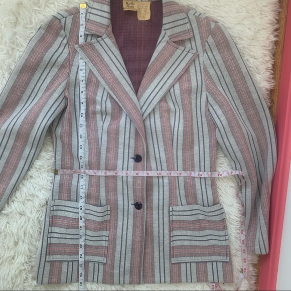 Vintage Chic Striped Two Button Blazer KoKo Knits - Picture 6 of 10